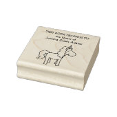 Cute Unicorn Book behoort Library Name Bookplate Rubberstempel (Stempel)