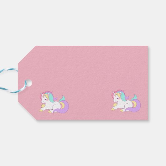 Cute Unicorn. Cadeaulabel (Achterkant Horizontaal)