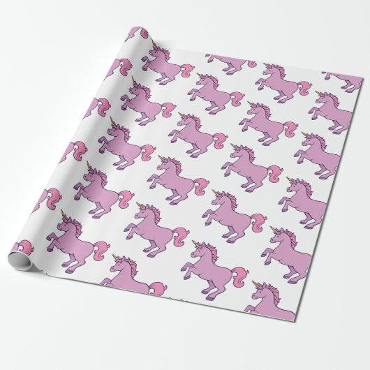 Cute Unicorn Cadeaupapier (Uitgerold)