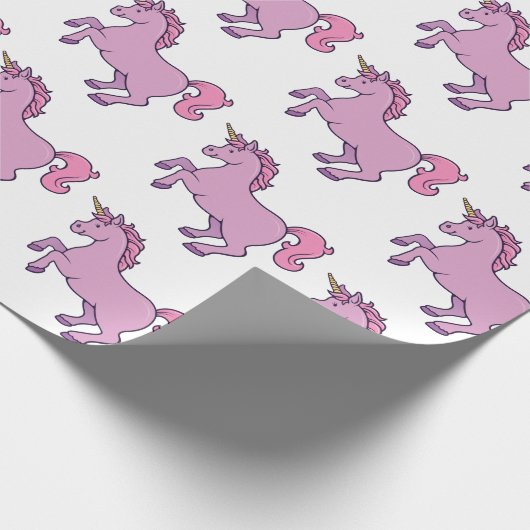 Cute Unicorn Cadeaupapier (Hoek)