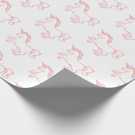 Cute Unicorn Cadeaupapier (Hoek)