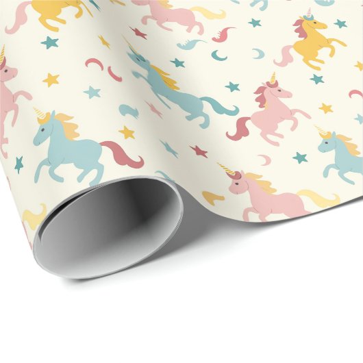 Cute Unicorn Cadeaupapier (Rol Hoek)