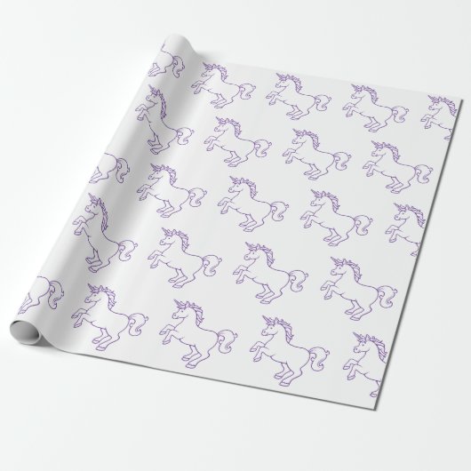 Cute Unicorn Cadeaupapier (Uitgerold)