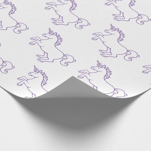 Cute Unicorn Cadeaupapier (Hoek)
