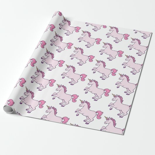 Cute Unicorn Cadeaupapier (Uitgerold)