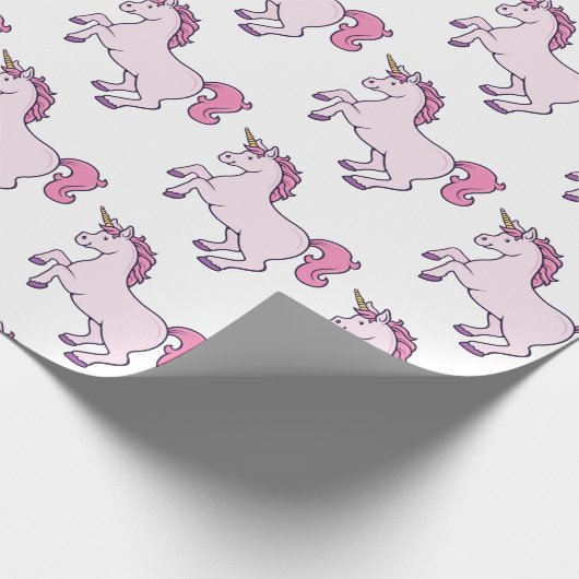 Cute Unicorn Cadeaupapier (Hoek)