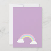 Cute Unicorn Cake Girls Birthday Party Invitations Kaart (Achterkant)