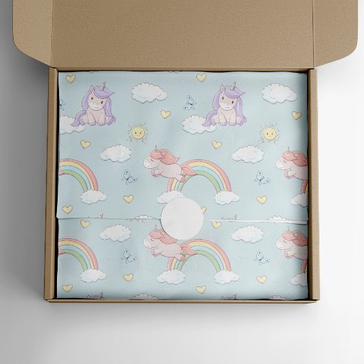Cute Unicorn + Cakes Tissuepapier