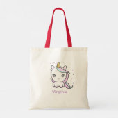 Cute Unicorn Canvas tas (Achterkant)