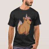 Cute Unicorn Capybara T-shirt (Voorkant)