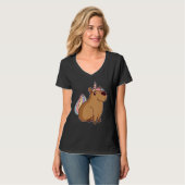 Cute Unicorn Capybara T-shirt (Voorkant volledig)