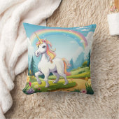 Cute Unicorn Cartoon Kussen (Deken)