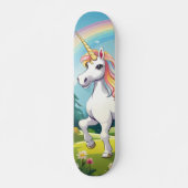Cute Unicorn Cartoon Persoonlijk Skateboard (Voorkant)