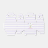 Cute Unicorn Cat - Lavender Striped Kids Birthday Bedankdoosjes (Uitgevouwen)