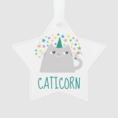 Cute Unicorn Cat Ornament (voorkant)