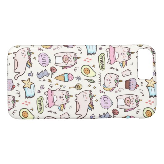 Cute Unicorn Cats Case-Mate iPhone Case (Achterkant (Horizontaal))