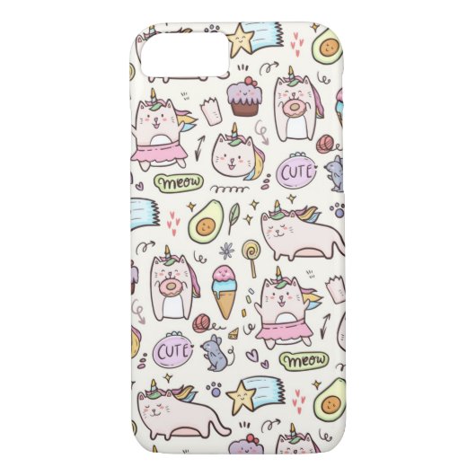 Cute Unicorn Cats Case-Mate iPhone Case (Achterkant)