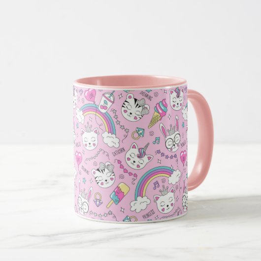 Cute Unicorn Cats Mok (Voorkant rechts)