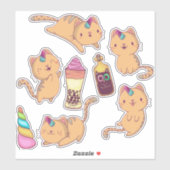 Cute Unicorn Cats Sticker (Vel)
