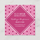 Cute Unicorn Childs Playdate Vierkante Visitekaartje (Achterkant)