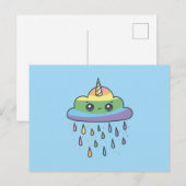 Cute Unicorn Cloud Briefkaart (Voorkant / Achterkant)
