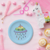 Cute Unicorn Cloud Papieren Bordje (Feest)