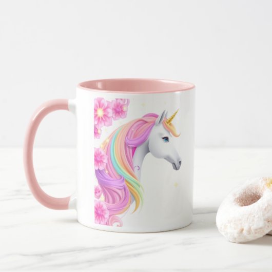 Cute Unicorn Coffee Mug Mok (Met donut)
