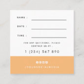 Cute Unicorn Corgi Dog Pet Appointinder Vierkante Visitekaartje (Achterkant)