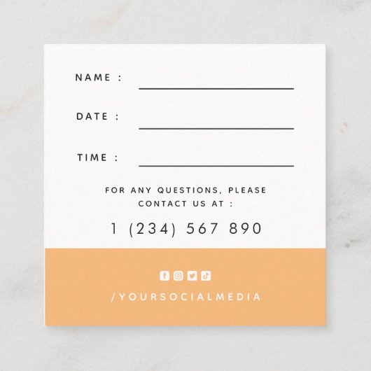 Cute Unicorn Corgi Dog Pet Appointinder Vierkante Visitekaartje (Achterkant)