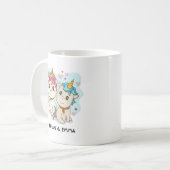 Cute Unicorn Couple Personalized Valentijnsdag Koffiemok (Voorkant links)