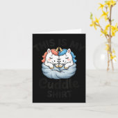 Cute Unicorn Couple Snuggle This Is My Cuddle  Kaart (Gele Bloem)