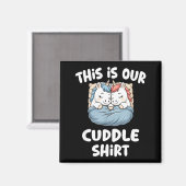 Cute Unicorn Couple This Is Our Cuddle Magneet (Voorkant / Achterkant)