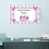 Cute Unicorn Cupcakes Girl's BIrthday Banner (Beurs)