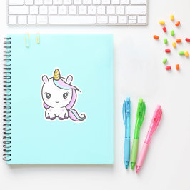 Cute Unicorn Custom-Cut Sticker