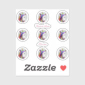 Cute Unicorn Custom-Cut Vinyl Sticker (Vel)