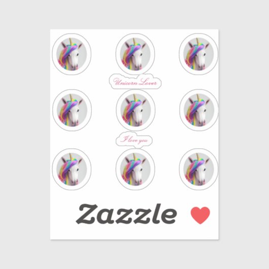 Cute Unicorn Custom-Cut Vinyl Sticker (Vel)