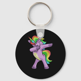 Cute Unicorn Dabber Dance Sleutelhanger
