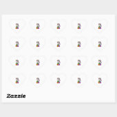 Cute Unicorn & Dead Skulls. Funny Gothic Emo Brawe Hart Sticker (Vel)