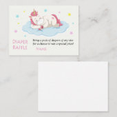 Cute Unicorn Diaper Raffle Tickets (Voorkant / Achterkant)
