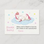 Cute Unicorn Diaper Raffle Tickets (Voorkant)