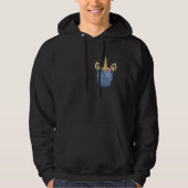 Cute Unicorn die in een zak hangt Hoodie (Voorkant)
