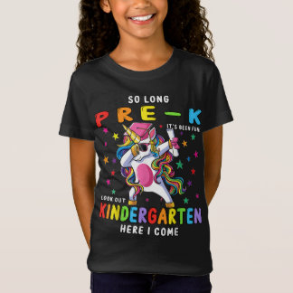 Cute Unicorn die zo lang voor het K kleuteronderwi T-shirt