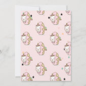 Cute Unicorn, Donuts Baby shower Kaart (Achterkant)