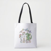 Cute Unicorn & Draak Boodschappentas voor Kinderen