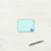 Cute Unicorn Dream | Blauw | Sterren Post-it® Notes (Op bureau)