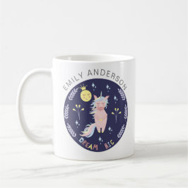 Cute unicorn droom grote marineblauw koffiemok