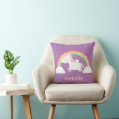 Cute Unicorn en Rainbow Girls Room Sierkussen (Stoel)