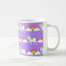 Cute Unicorn en Rainbows Mok