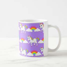 Cute Unicorn en Rainbows Mok