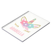 Cute Unicorn Face Notitieboek (Linkerzijde)
